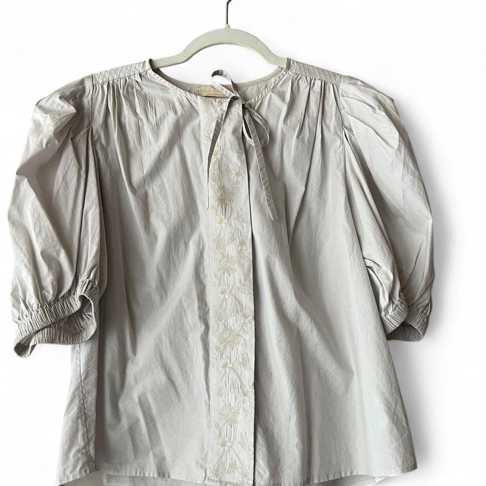 CLEARANCE: Ulla Johnson Top with floral pattern and bow-- European Size 10/US 6